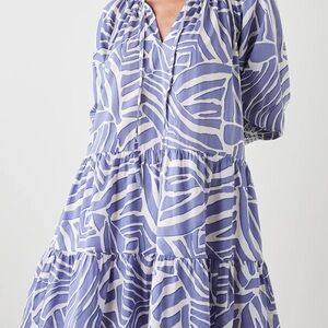 Rails Sia Dress Island Waves blue and white